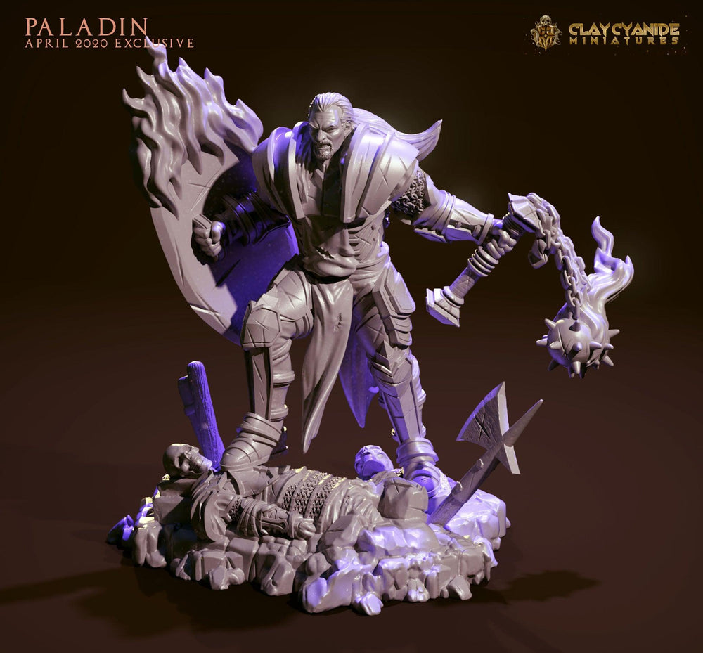 3D Printed Clay Cyanide Paladin 28mm-32mm Ragnarok D&D (Online Only)