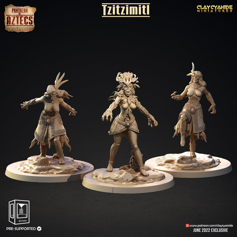 3D Printed Clay Cyanide Pantheon Of Aztecs Set Ragnarok D&D (Online Only)