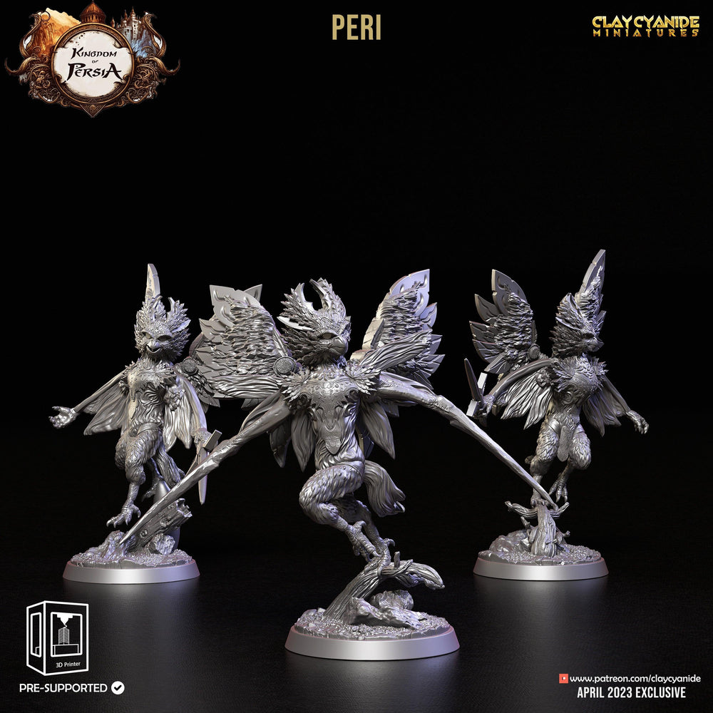 3D Printed Clay Cyanide Peri Kingdom of Persia 28 32 mm D&D (Online Only)