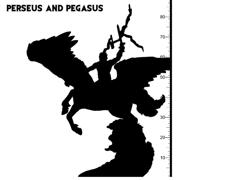 3D Printed Clay Cyanide Perseus and Pegasus Greek Mythology Part 2 28 32 mm D&D (Online Only)