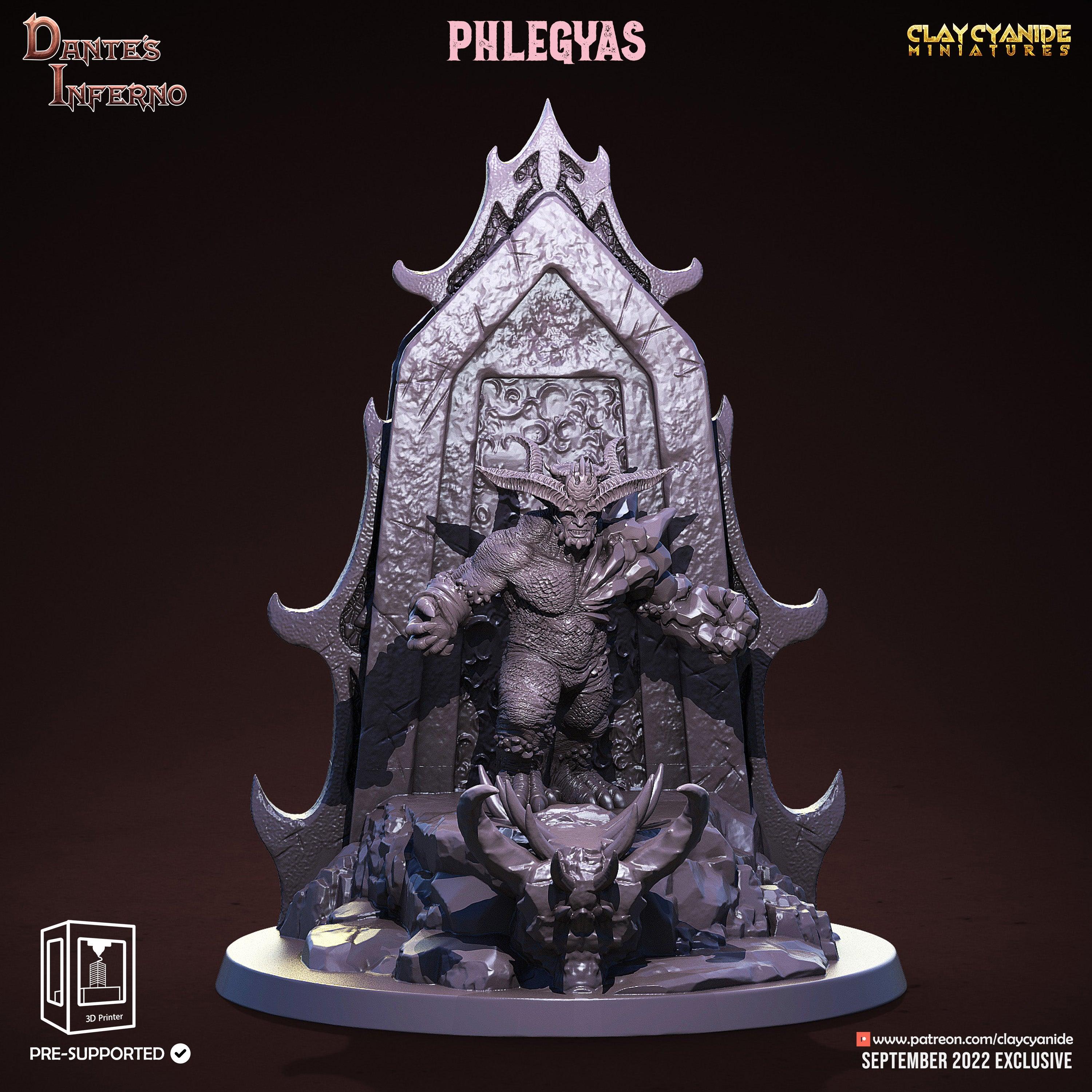 3D Printed Clay Cyanide Phlegyas Dante's Inferno 28mm-32mm Ragnarok D&D (Online Only)