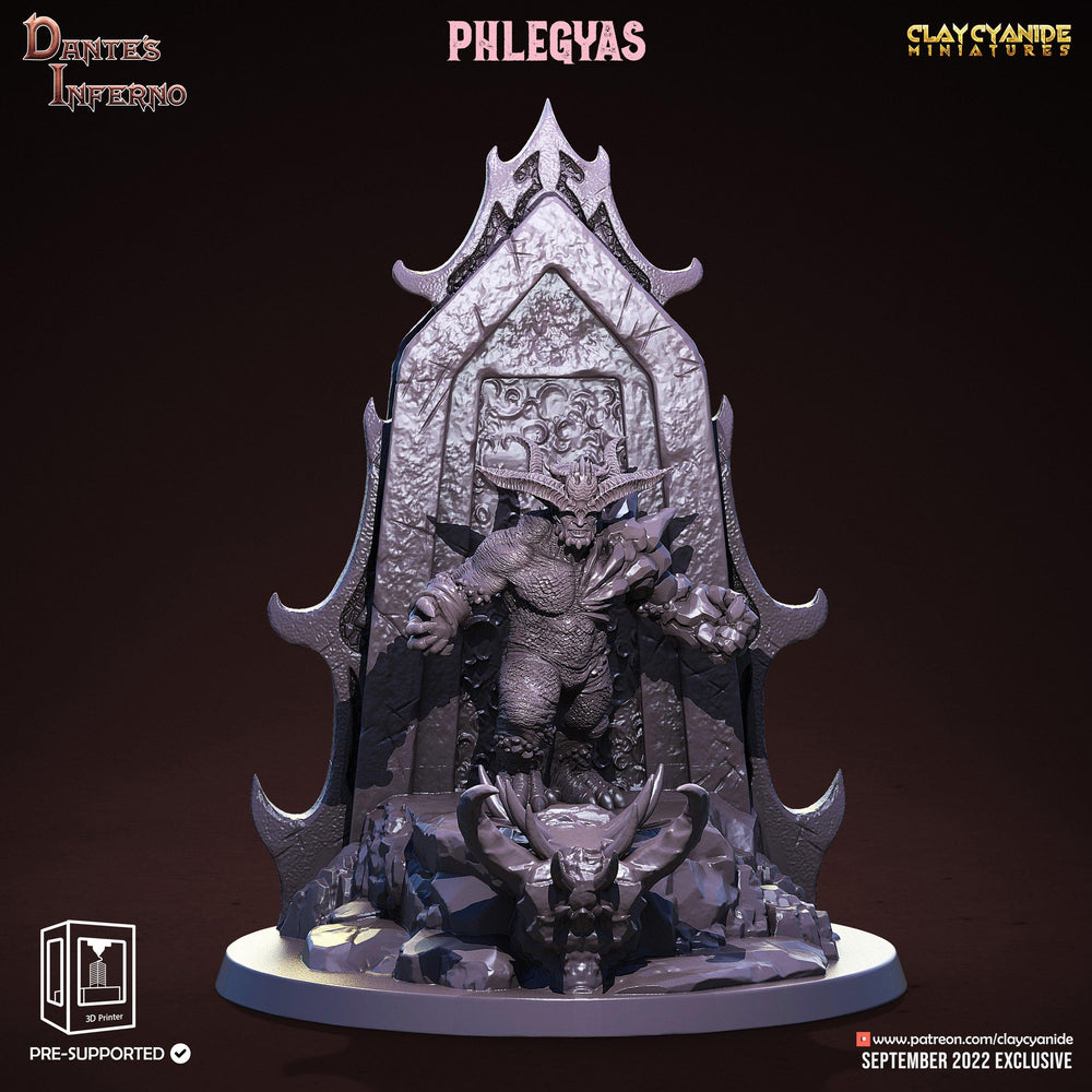 3D Printed Clay Cyanide Phlegyas Dante's Inferno 28mm-32mm Ragnarok D&D (Online Only)