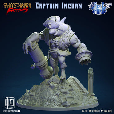 3D Printed Clay Cyanide Pirate Sharks Factions Tribes Wargrounds Ragnarok D&D (Online Only)