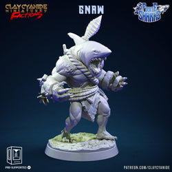 3D Printed Clay Cyanide Pirate Sharks Factions Tribes Wargrounds Ragnarok D&D (Online Only)