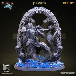 3D Printed Clay Cyanide Pisces Zodics 28mm-32mm Ragnarok D&D (Online Only)