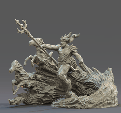 3D Printed Clay Cyanide Poseidon Greek Myth Gods and Goddesses Ragnarok D&D (Online Only)