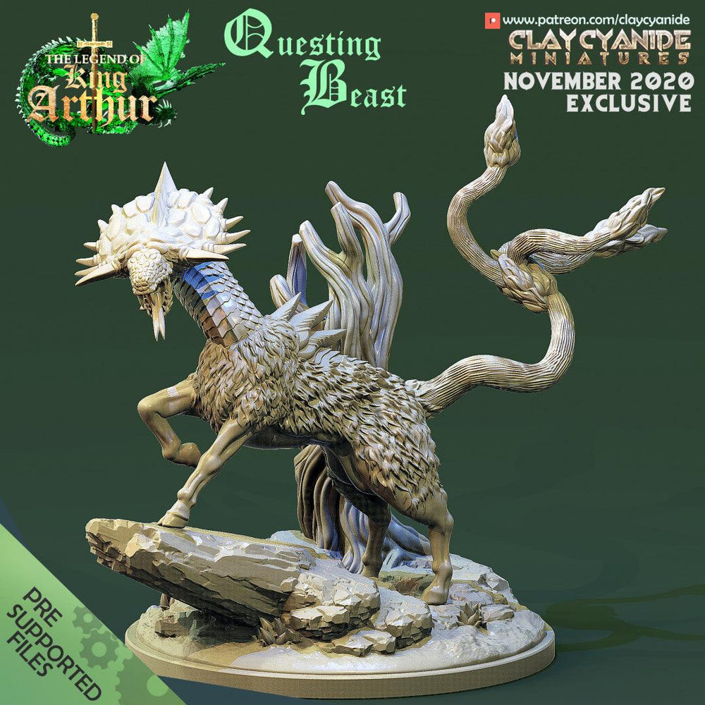 3D Printed Clay Cyanide Questing Beast The Legend of King Arthur Ragnarok D&D (Online Only)