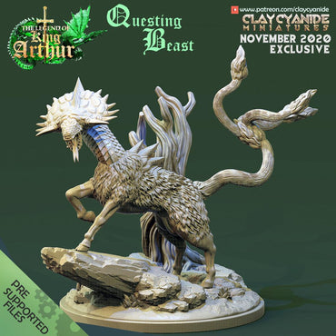 3D Printed Clay Cyanide Questing Beast The Legend of King Arthur Ragnarok D&D (Online Only)