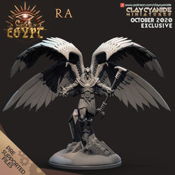 3D Printed Clay Cyanide Ra Egyptian Mythology 28 32 mm D&D (Online Only)