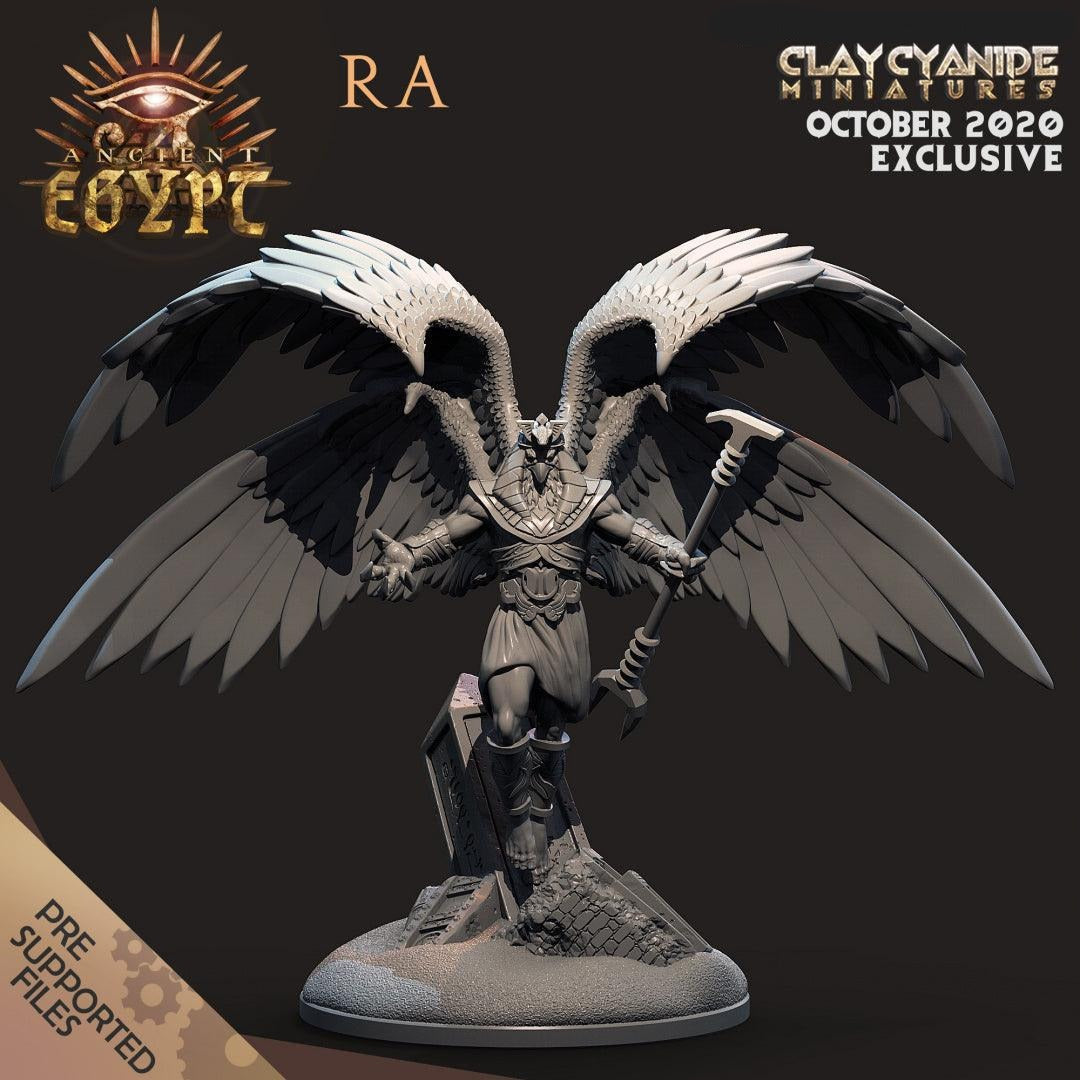 3D Printed Clay Cyanide Ra God Ancient Egypt Ragnarok D&D (Online Only)