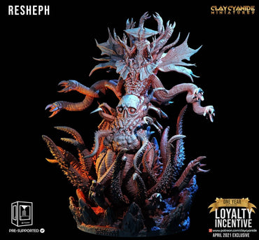 3D Printed Clay Cyanide - Resheph 28mm 32mm D&D (Online Only)