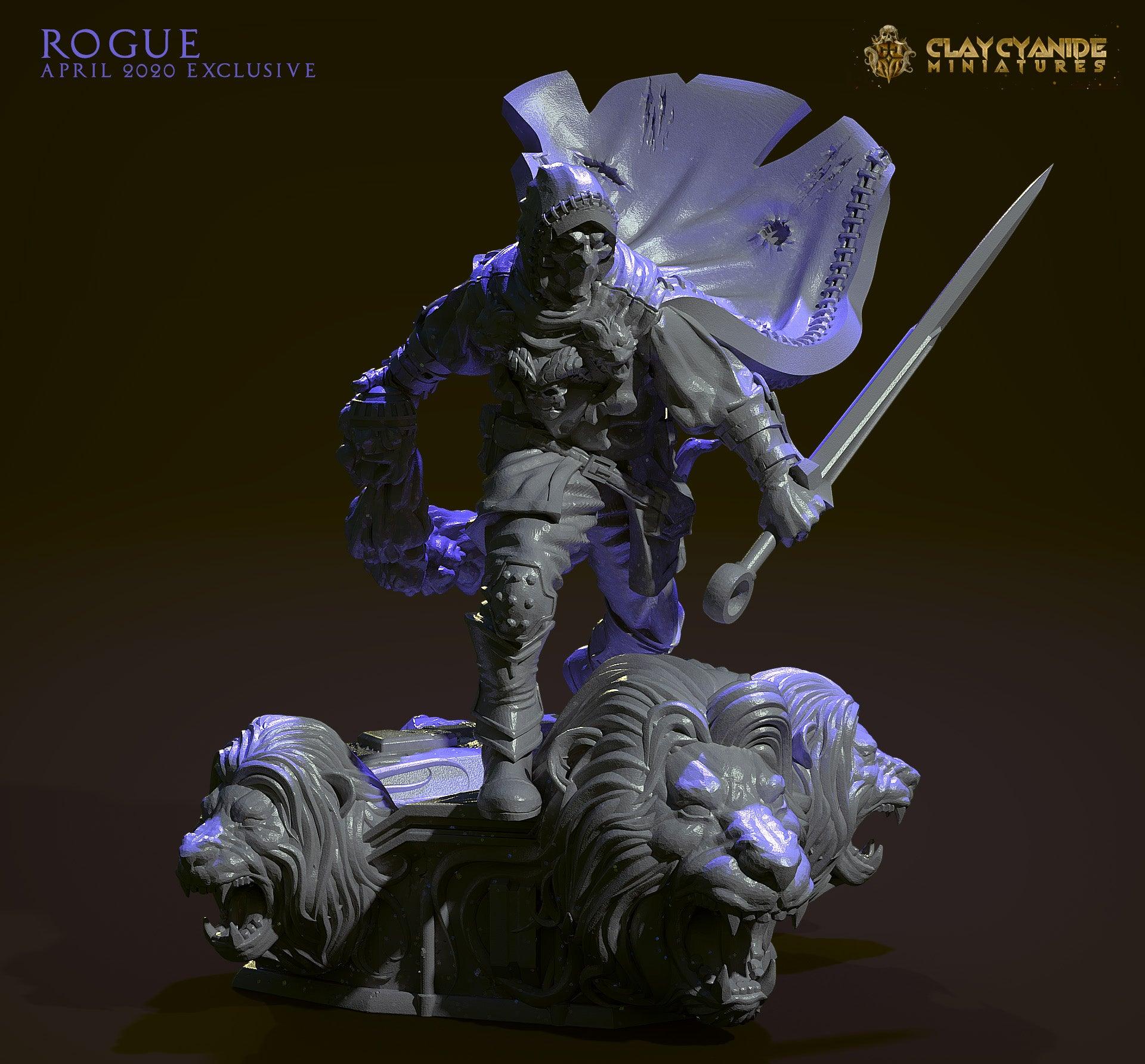 3D Printed Clay Cyanide Rogue 28mm-32mm Ragnarok D&D (Online Only)