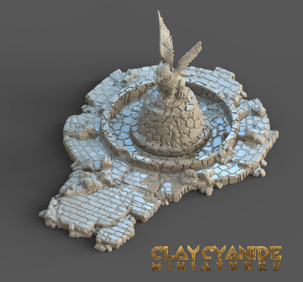 3D Printed Clay Cyanide Ruins Set 28mm-32mm Ragnarok D&D (Online Only)
