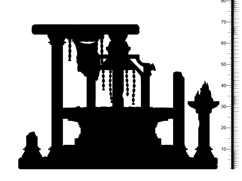 3D Printed Clay Cyanide Sacrificial Altar Wrath of Gods Ragnarok D&D (Online Only)