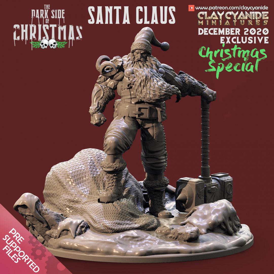 3D Printed Clay Cyanide Santa Claus The Dark Side of Christmas 28mm-32mm Ragnarok D&D (Online Only)