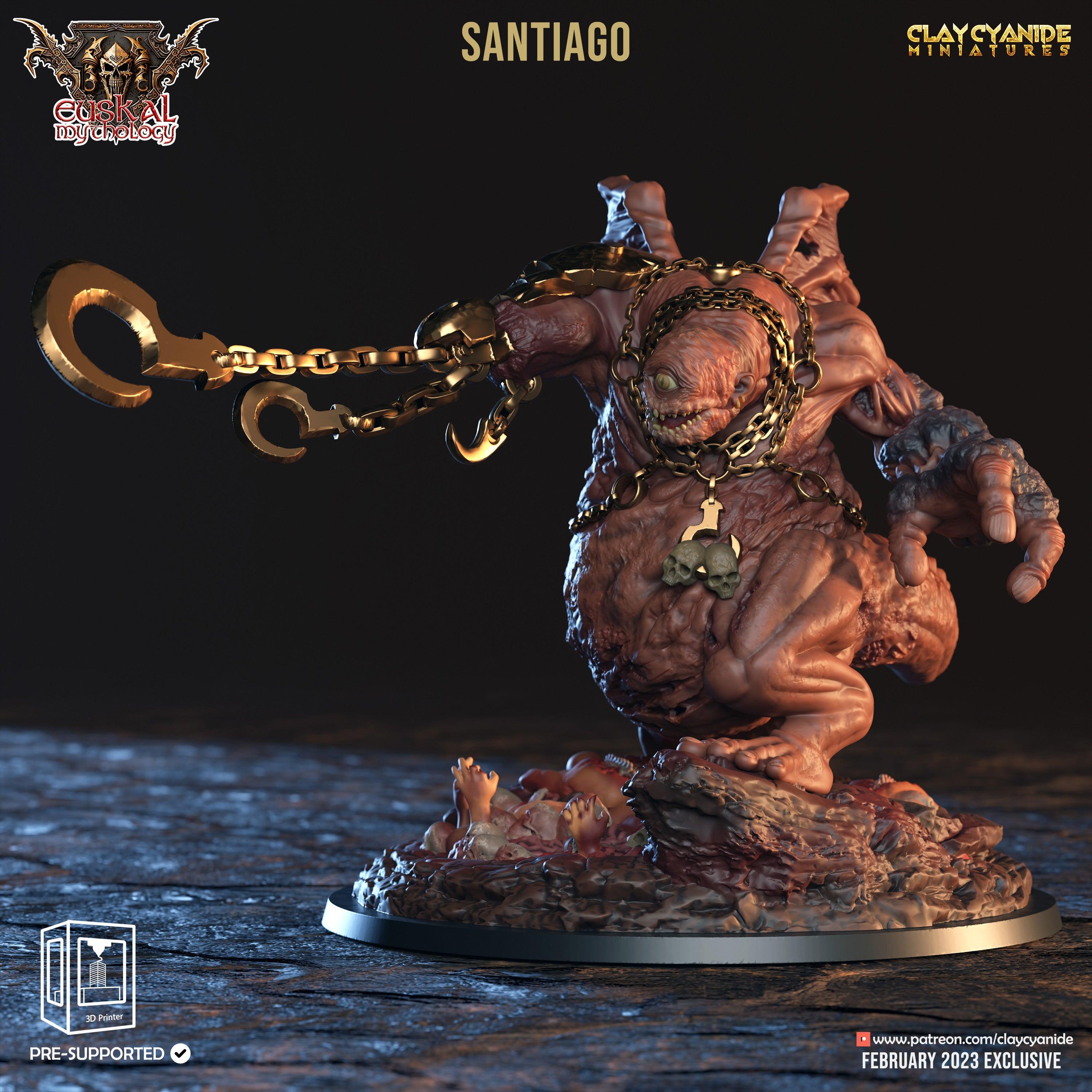 3D Printed Clay Cyanide Santiago Tartalo Euskal Mythology 28 32 mm D&D (Online Only)
