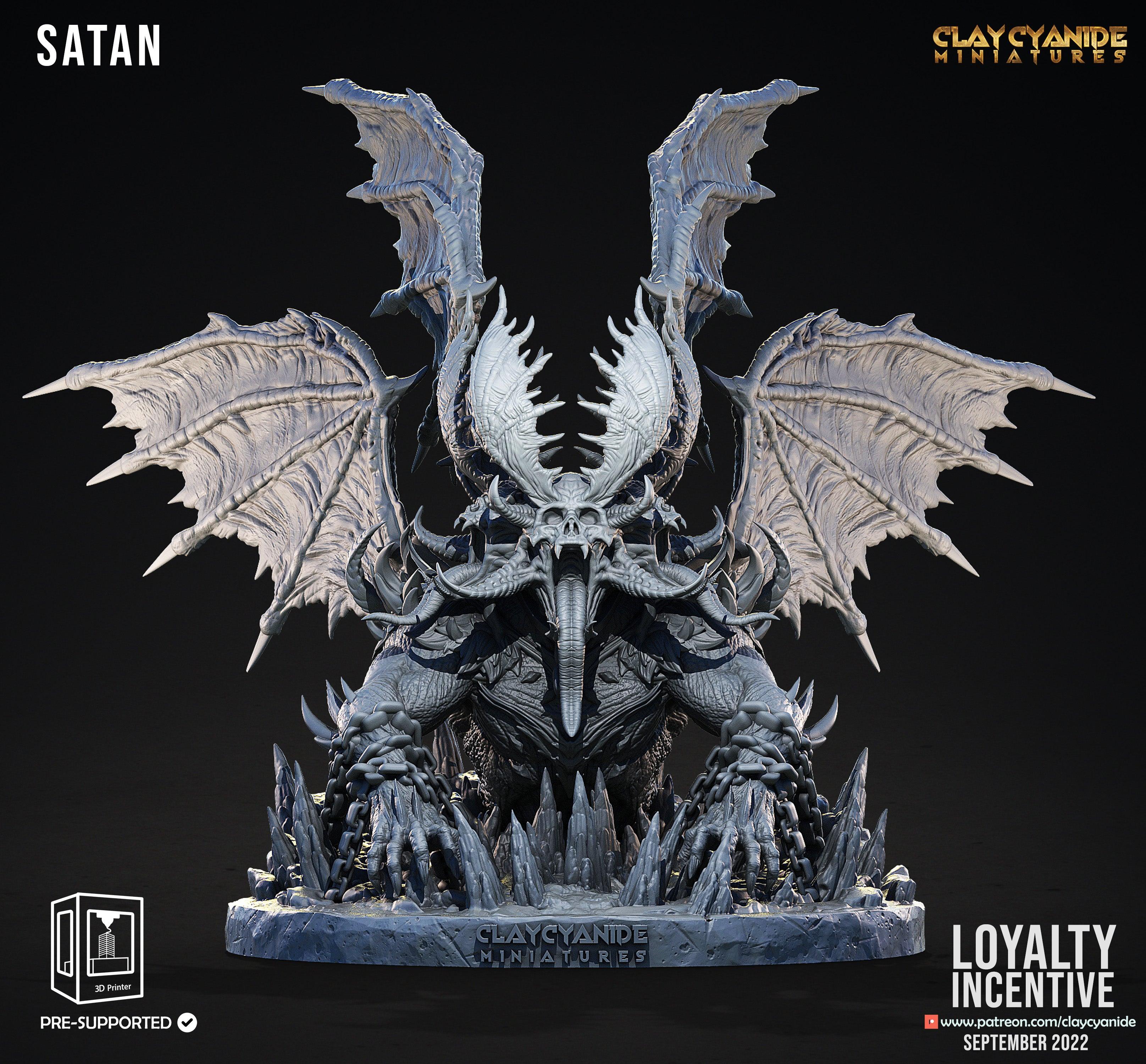3D Printed Clay Cyanide Satan Devil 28mm-32mm Ragnarok D&D (Online Only)