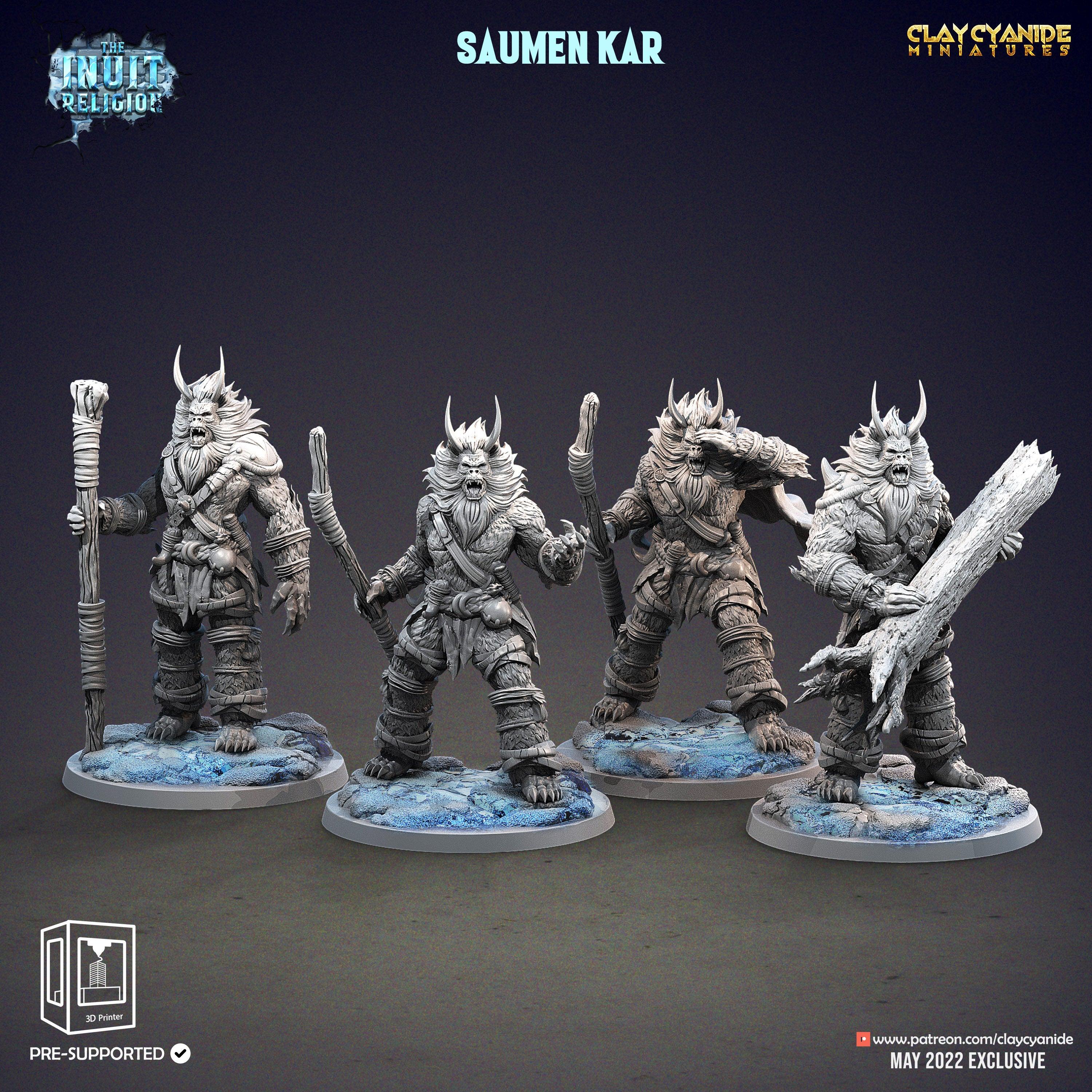 3D Printed Clay Cyanide Saumen Kar Inuit Religion Ragnarok D&D (Online Only)