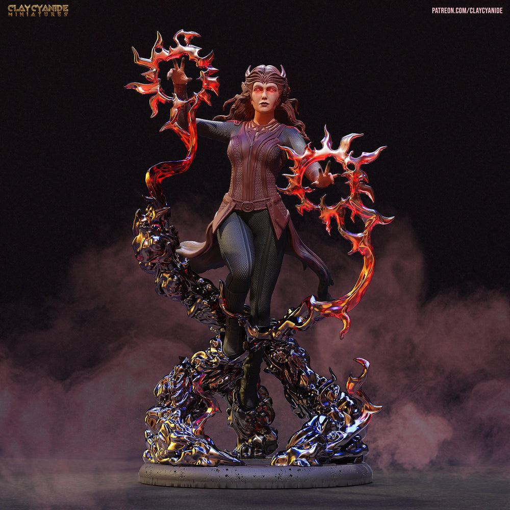 3D Printed Clay Cyanide Scarlet Witch 28mm-32mm Ragnarok D&D (Online Only)