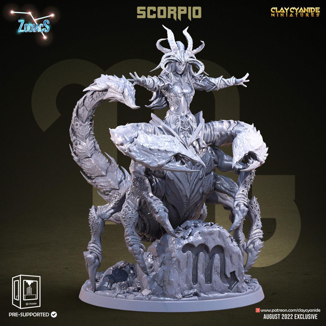 3D Printed Clay Cyanide Scorpio Zodics 28mm-32mm Ragnarok D&D (Online Only)