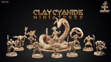 3D Printed Clay Cyanide Seeds of the Serpent Factions Tribes Wargrounds Ragnarok D&D (Online Only)