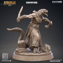 3D Printed Clay Cyanide Serpentmen Set Hyborian Age 28mm-32mm Ragnarok D&D (Online Only)
