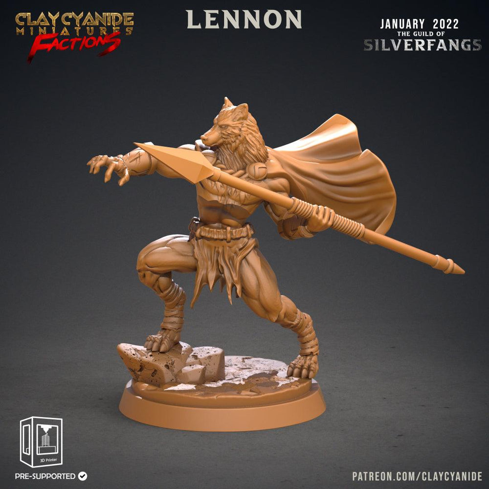 3D Printed Clay Cyanide Silverfangs Guild Werewolf Fox Tribes Factions Ragnarok D&D (Online Only)