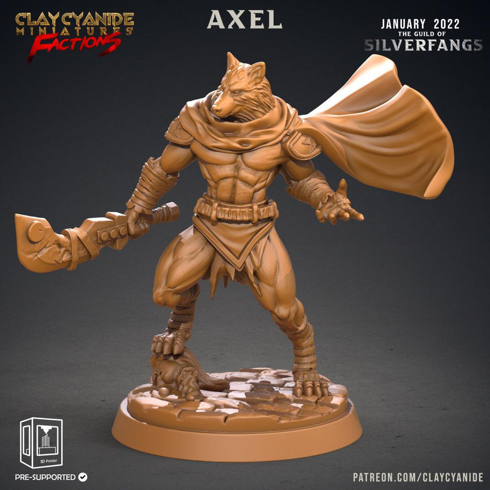 3D Printed Clay Cyanide Silverfangs Guild Werewolf Fox Tribes Factions Ragnarok D&D (Online Only)