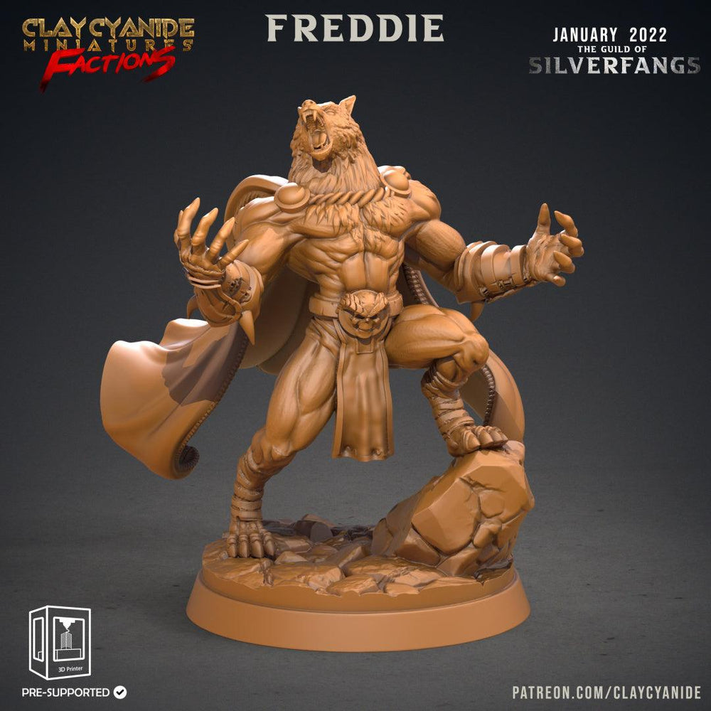 3D Printed Clay Cyanide Silverfangs Guild Werewolf Fox Tribes Factions Ragnarok D&D (Online Only)