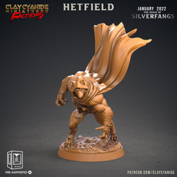 3D Printed Clay Cyanide Silverfangs Guild Werewolf Fox Tribes Factions Ragnarok D&D (Online Only)