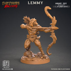 3D Printed Clay Cyanide Silverfangs Guild Werewolf Fox Tribes Factions Ragnarok D&D (Online Only)