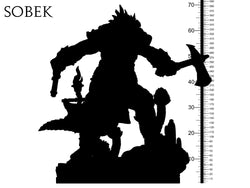 3D Printed Clay Cyanide Sobek Egyptian Mythology 28 32 mm D&D (Online Only)