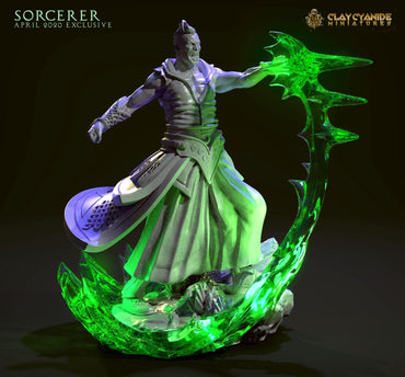 3D Printed Clay Cyanide Sorcerer 28mm-32mm Ragnarok D&D (Online Only)