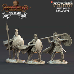 3D Printed Clay Cyanide Spartan Soldiers Greek Mythology Part 2 28 32 mm D&D (Online Only)