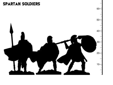 3D Printed Clay Cyanide Spartan Soldiers Greek Mythology Part 2 28 32 mm D&D (Online Only)