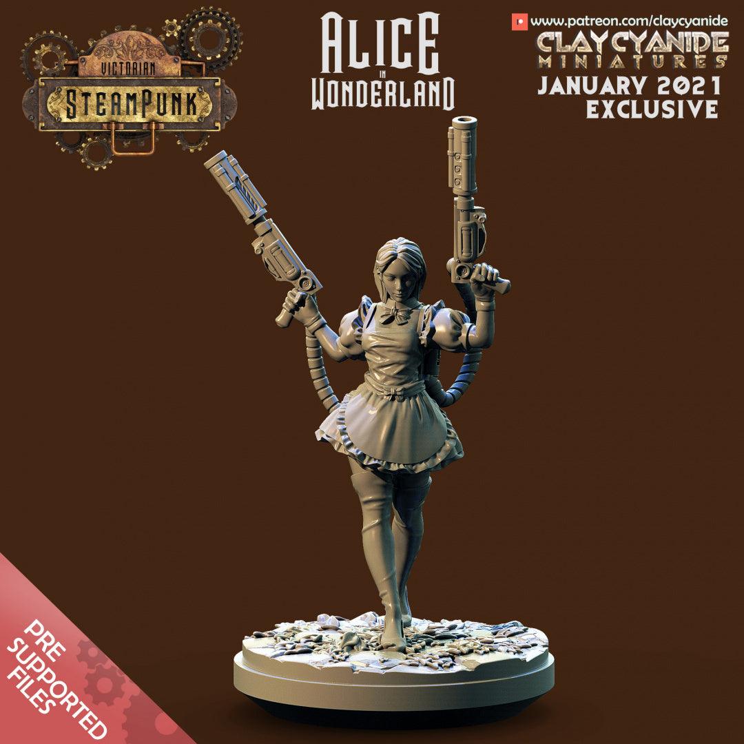 3D Printed Clay Cyanide Steampunk Alice in Wonderland Ragnarok D&D (Online Only)