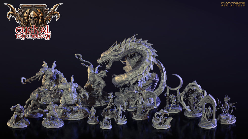 3D Printed Clay Cyanide Sugaar Euskal Mythology 28 32 mm D&D (Online Only)
