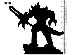 3D Printed Clay Cyanide Surtur Norse Mythology 28 32 mm D&D (Online Only)