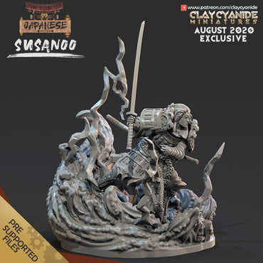 3D Printed Clay Cyanide Susanoo Japanese Deities Ragnarok D&D (Online Only)