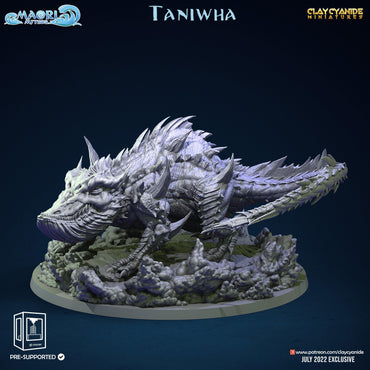 3D Printed Clay Cyanide Taniwha Maori Mythos 28mm-32mm Ragnarok D&D (Online Only)
