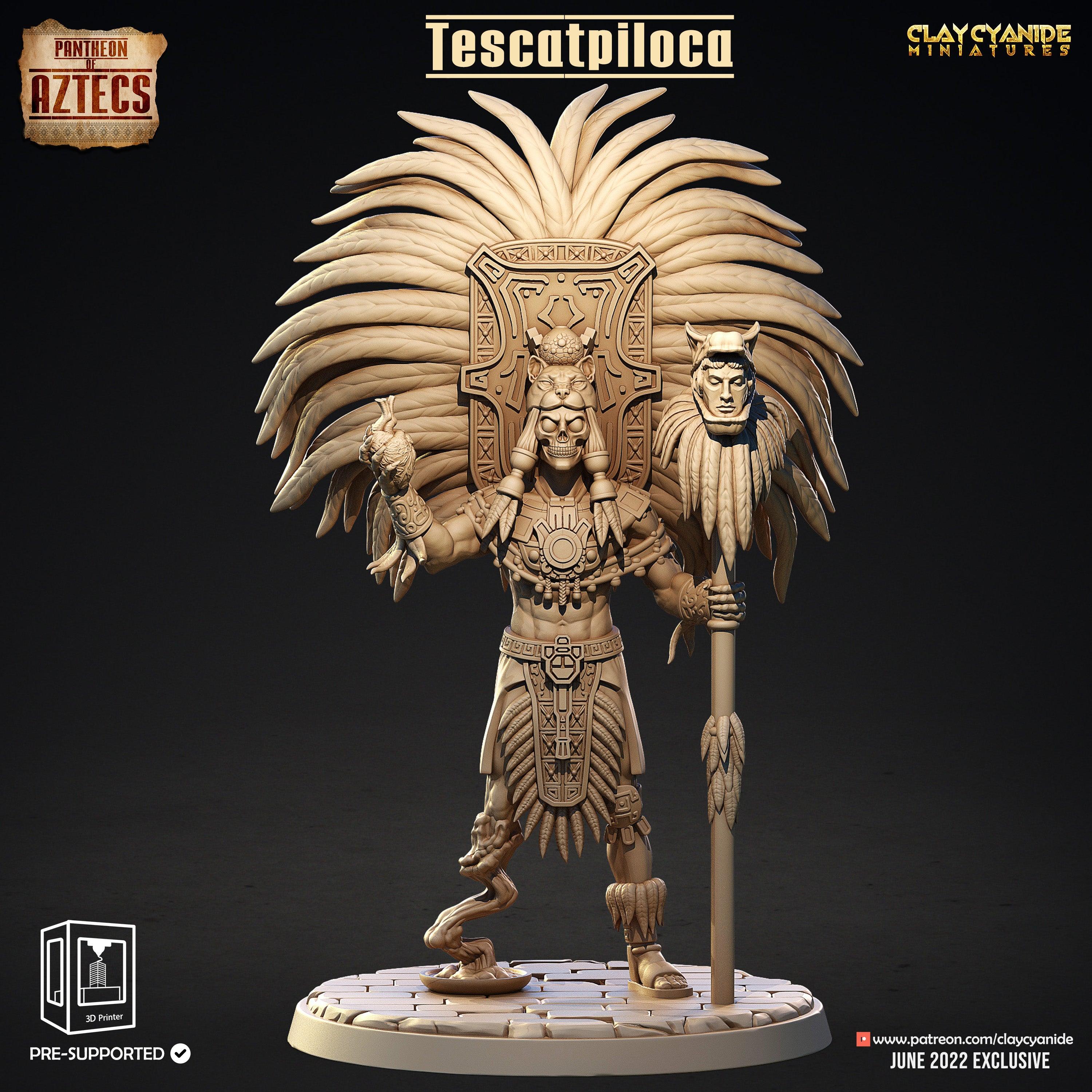 3D Printed Clay Cyanide Tescatpiloca Pantheon of Aztecs Ragnarok D&D (Online Only)