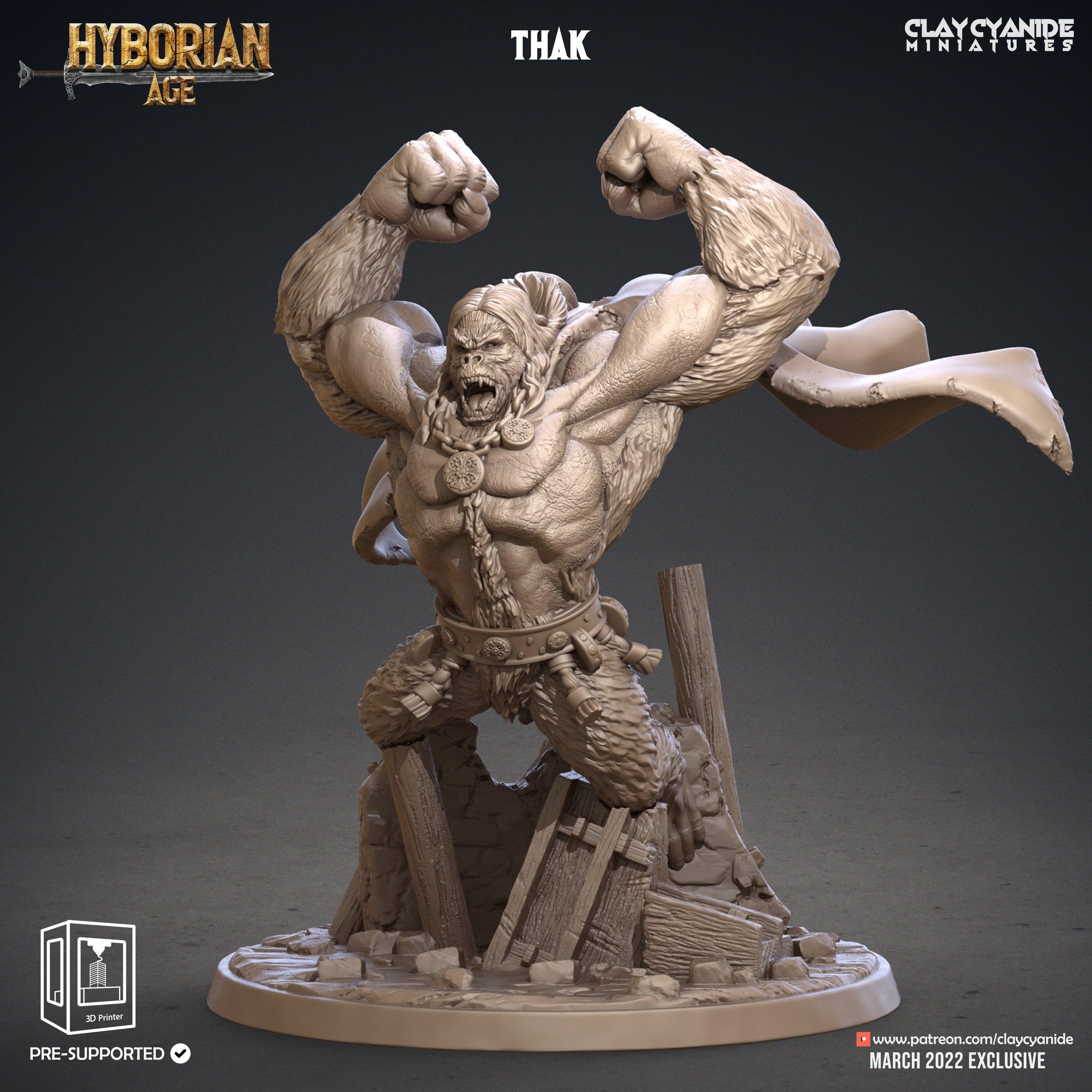3D Printed Clay Cyanide Thak Hyborean Age Ragnarok D&D (Online Only)