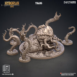 3D Printed Clay Cyanide Thaug Tentacle Monster Hyborean Age 28mm -32mm Ragnarok D&D (Online Only)