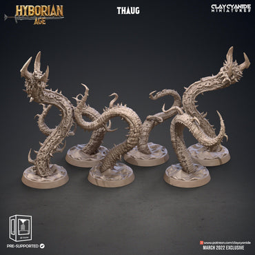 3D Printed Clay Cyanide Thaug Tentacle Monster Hyborean Age 28mm -32mm Ragnarok D&D (Online Only)