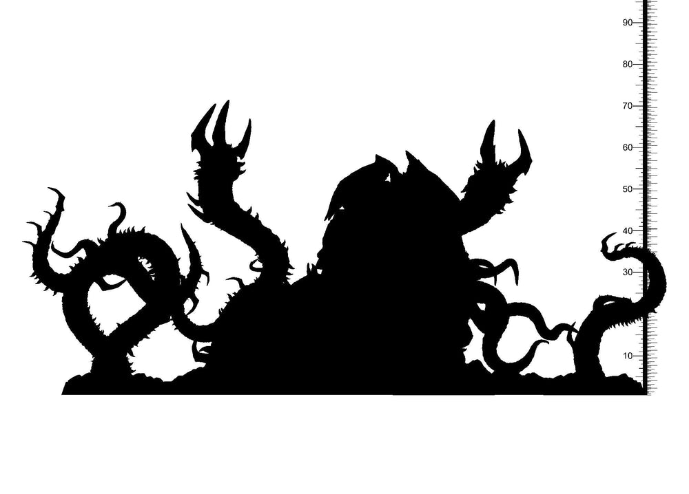 3D Printed Clay Cyanide Thaug Tentacle Monster Hyborean Age 28mm -32mm Ragnarok D&D (Online Only)
