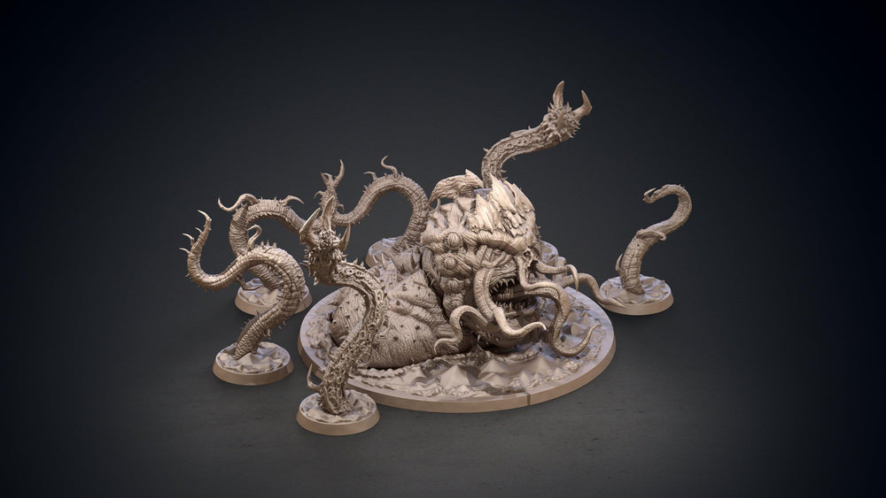3D Printed Clay Cyanide Thaug Tentacle Monster Hyborean Age 28mm -32mm Ragnarok D&D (Online Only)