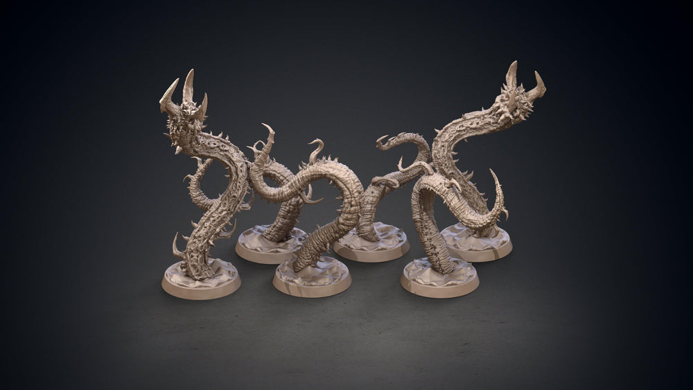3D Printed Clay Cyanide Thaug Tentacle Monster Hyborean Age 28mm -32mm Ragnarok D&D (Online Only)