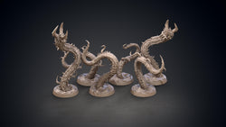 3D Printed Clay Cyanide Thaug Tentacle Monster Hyborean Age 28mm -32mm Ragnarok D&D (Online Only)