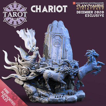 3D Printed Clay Cyanide The Chariot Tarot Ragnarok D&D (Online Only)