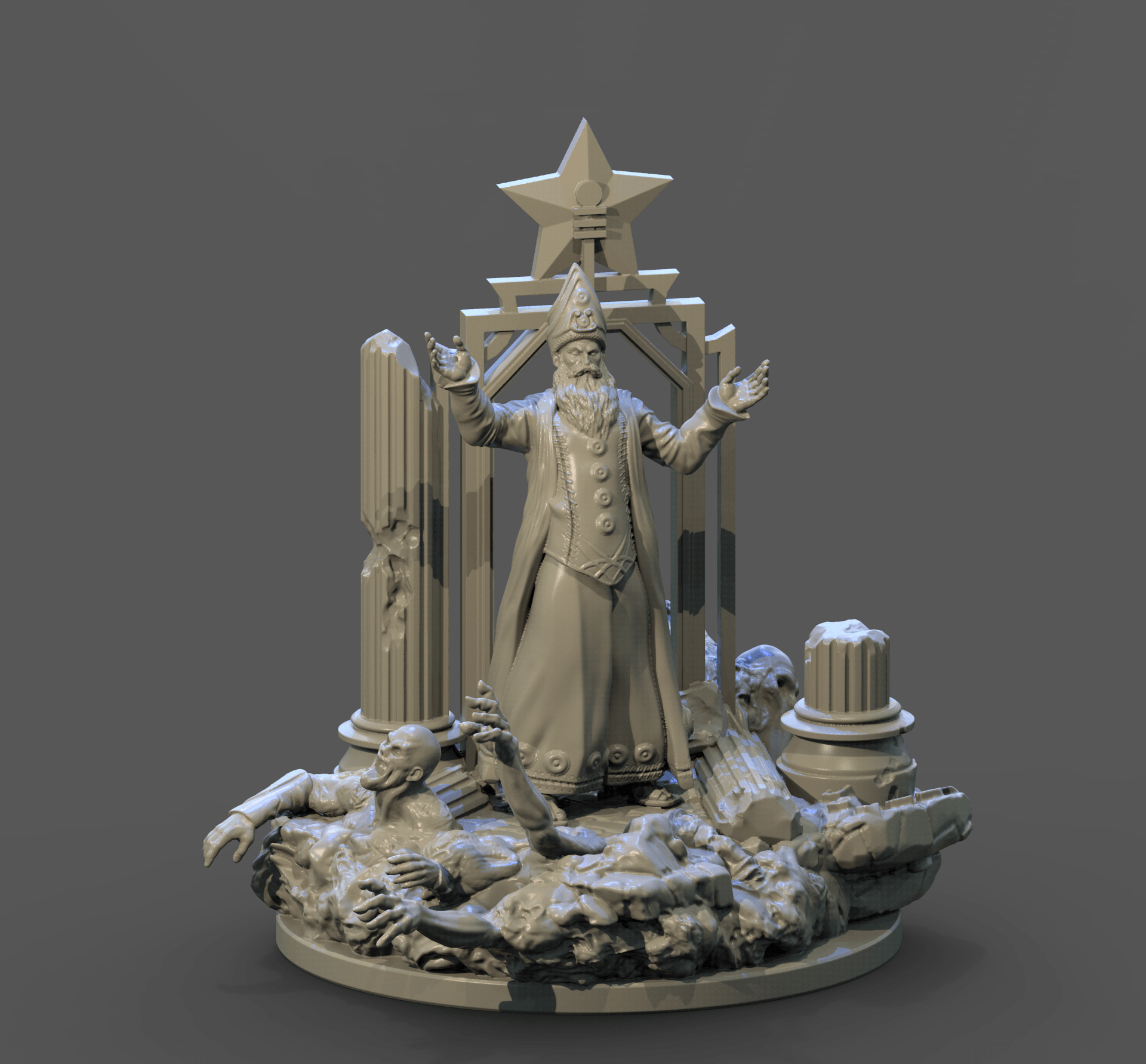 3D Printed Clay Cyanide The Heirophant Tarot Ragnarok D&D (Online Only)